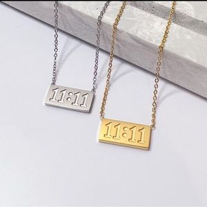 11:11 Angel Number‎ Necklace 18k 
Gold Plated Adjustable Dainty Gold or Silver
